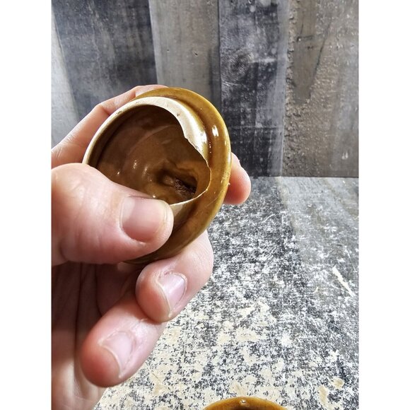 Vtg Bear and Beehive Honey Jar Pot & Dipper & Lid! CERAMIC! JAPAN! BEES! - Picture 6 of 7